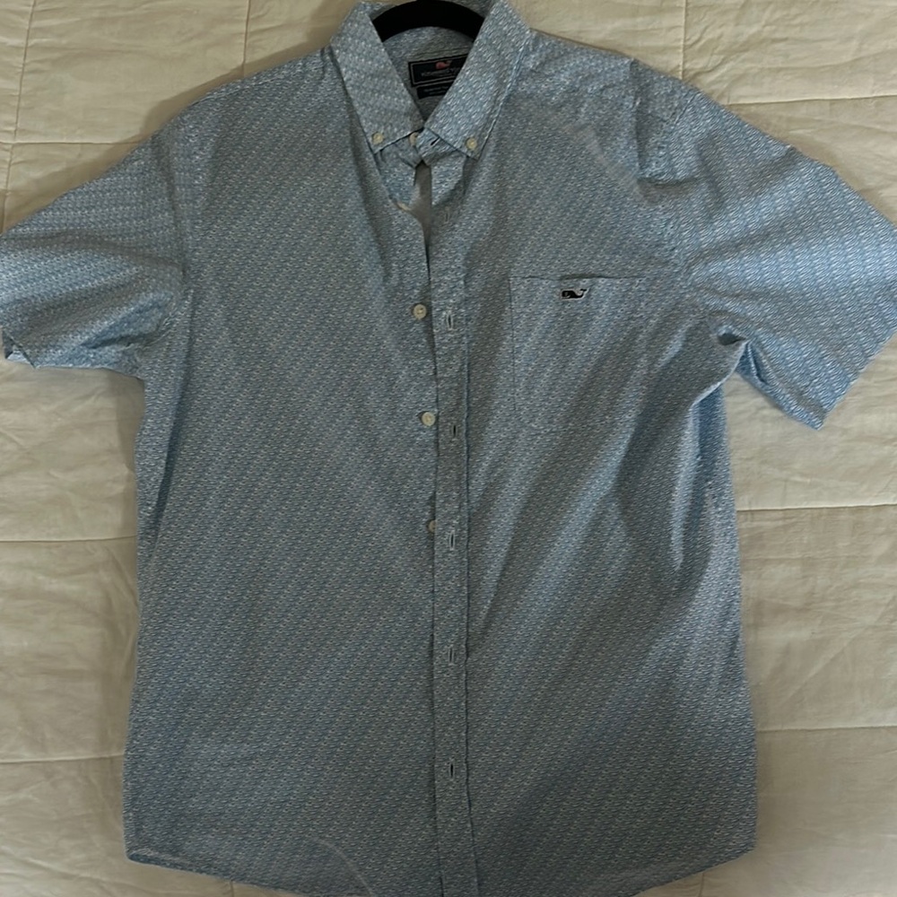 Vineyard Vines Blue Casual Button Down Shirt